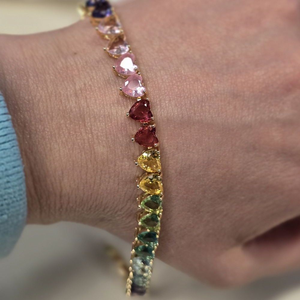 Heart tennis bracelet - Picture 6 of 6